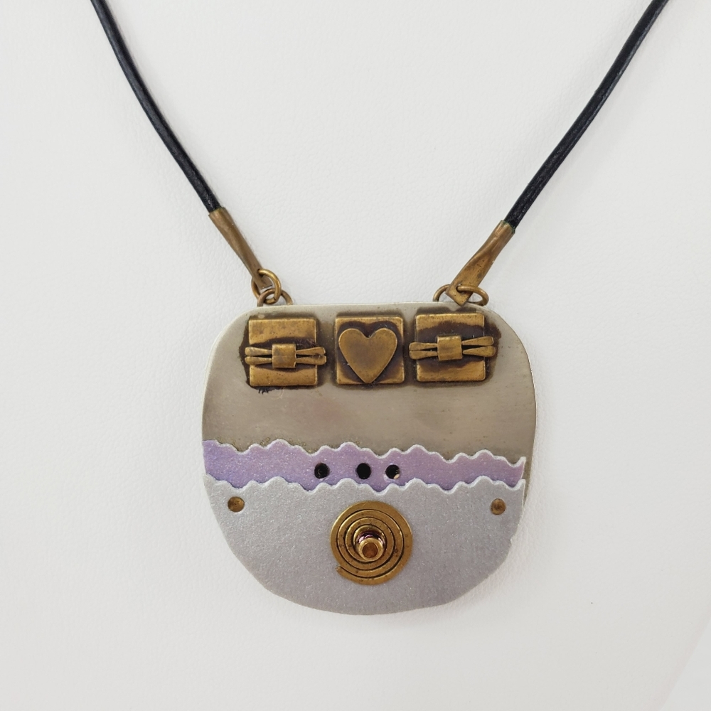 Artisan MIxed Metal Pendant Necklace